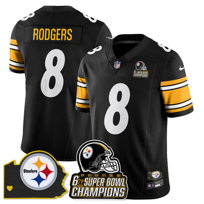 PIT 6-Time Champions Patch Vapor Limited Jersey - Stitched