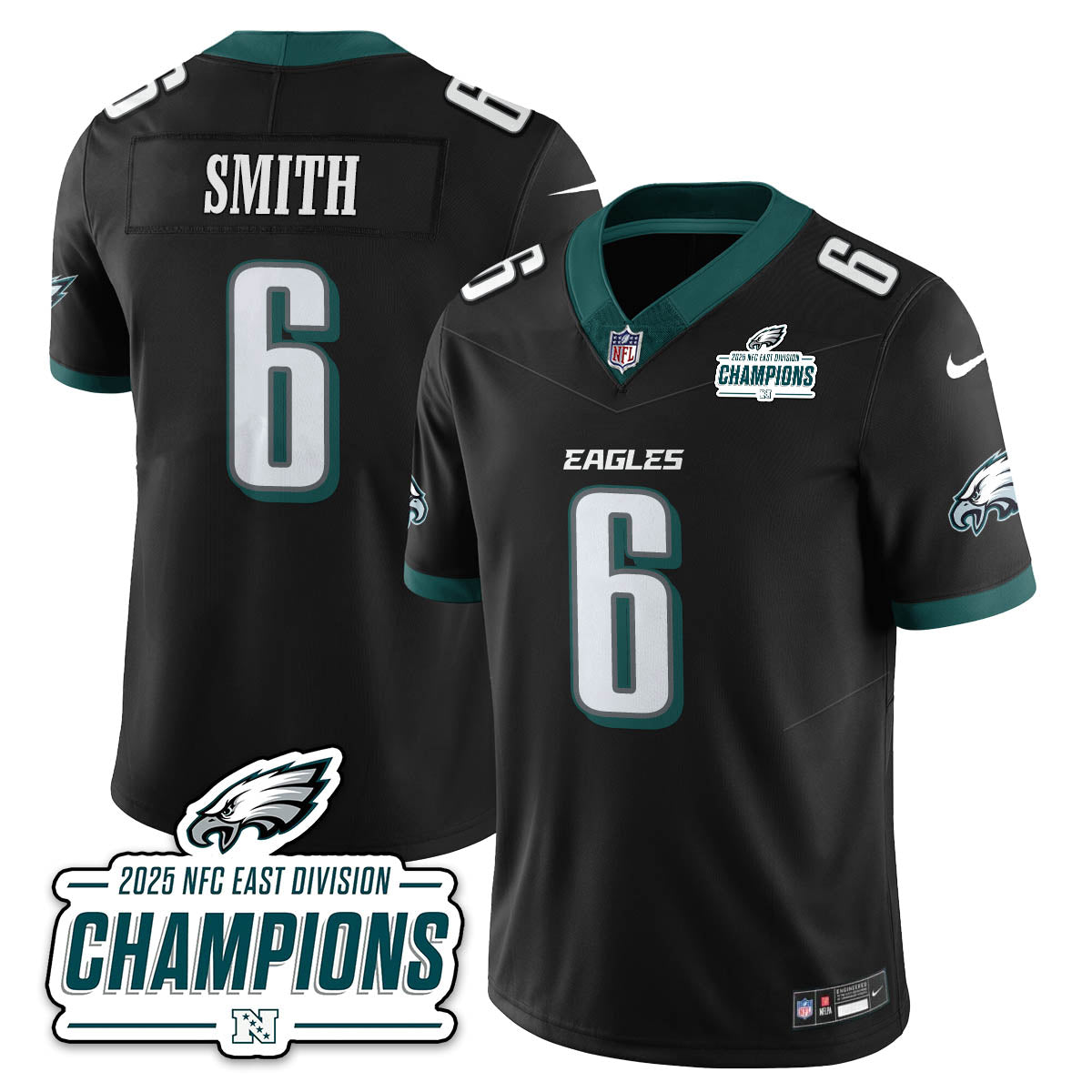 PHI NFC East Champions Vapor Limited Jersey - Stitched