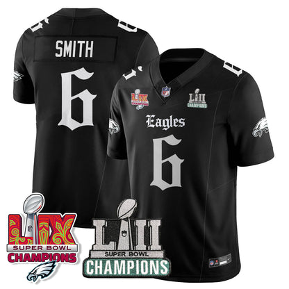 PHI 'Gothic Philly' LII-LIX Super Bowl Champions Vapor Limited Jersey - Stitched