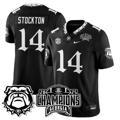 Georgia Bulldogs Gothic Vapor Limited Jersey - SEC Football Champions - All Stitched