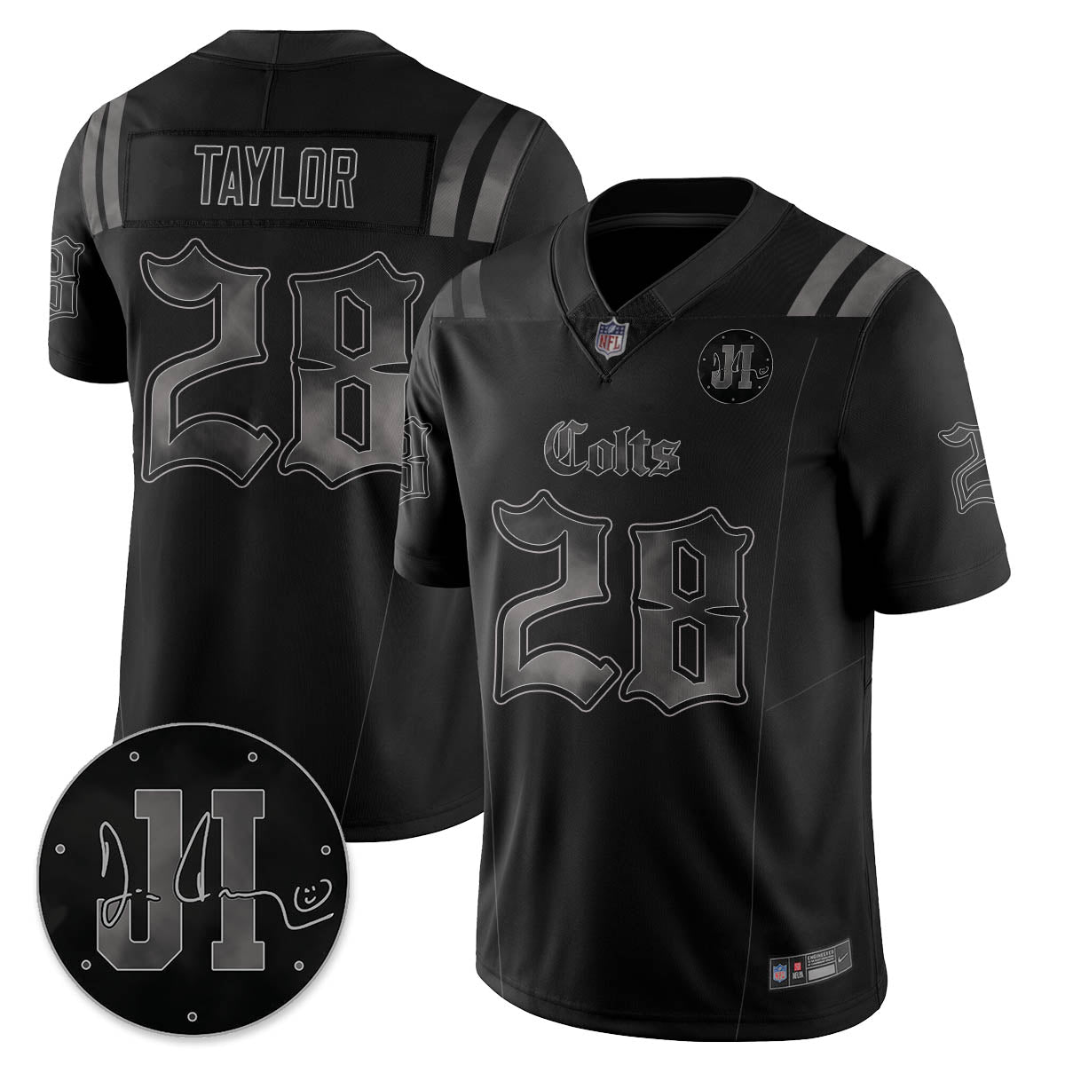 IND 'Dark Gothic' Vapor Limited Jersey - Jim Irsay Patch - Stitched