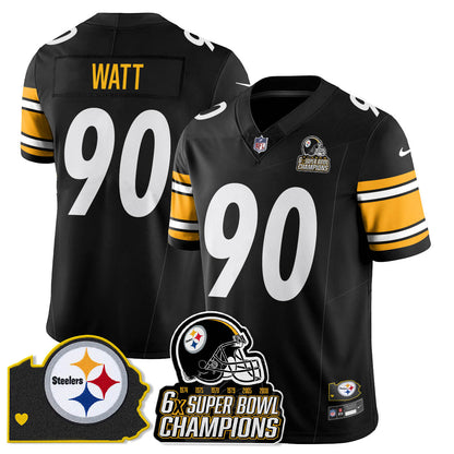 PIT 6-Time Champions Patch Vapor Limited Jersey - Stitched
