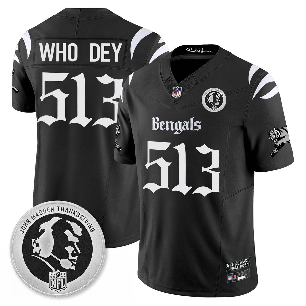 CIN Gothic Vapor Limited Jersey - John Madden Patch - Stitched