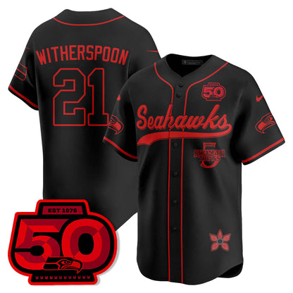SEA Stranger Things Vapor Limited Baseball Jersey - Stitched