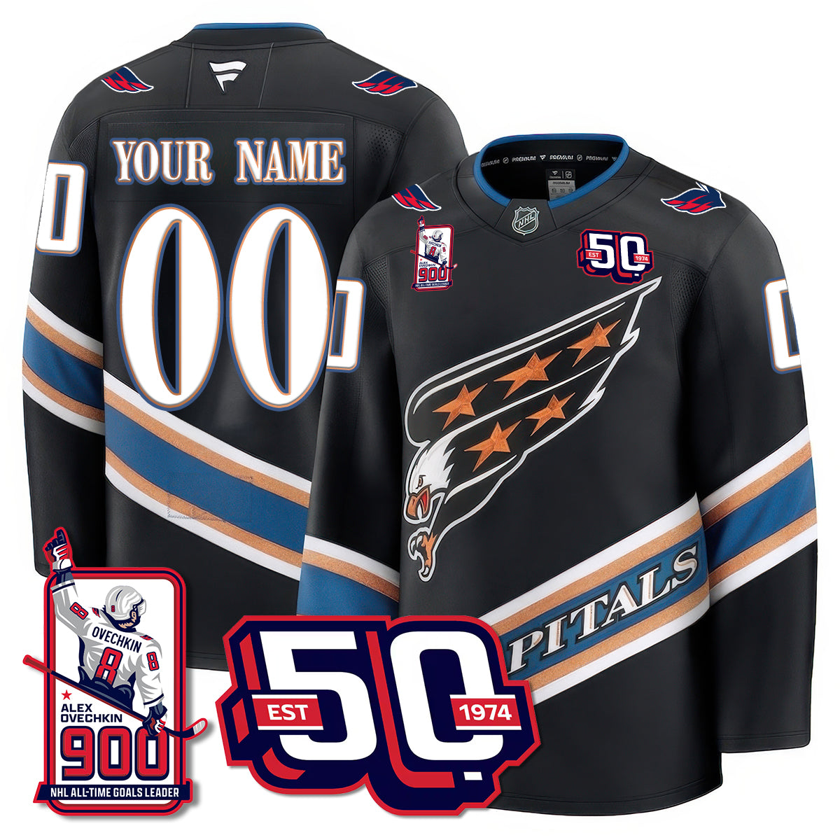 Custom WSH 2025 Premium Jersey - 900 GOALS -  Stitched