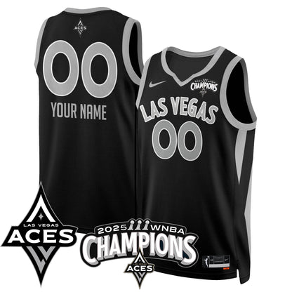 Las Vegas Aces 2025 WNBA Championship Custom Jersey - Stitched