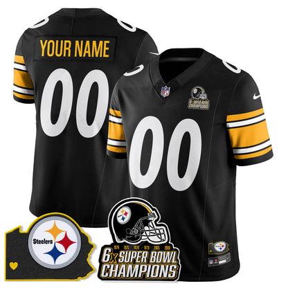 PIT 6-Time Champions Patch Vapor Limited Jersey - Stitched