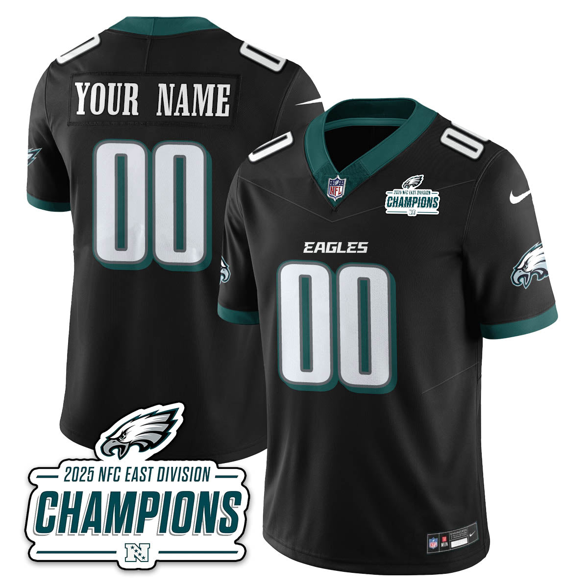 PHI NFC East Champions Vapor Limited Jersey - Stitched