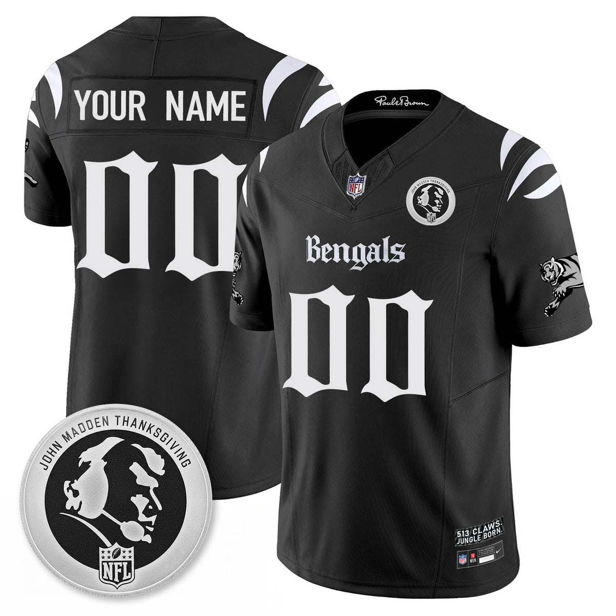 CIN Gothic Vapor Limited Jersey - John Madden Patch - Stitched