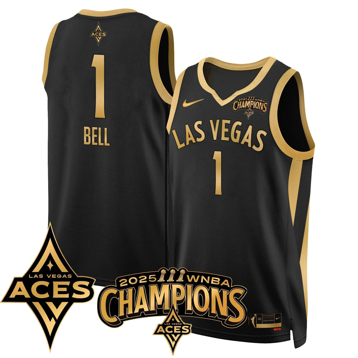 Las Vegas Aces 2025 WNBA Championship Jersey - Stitched