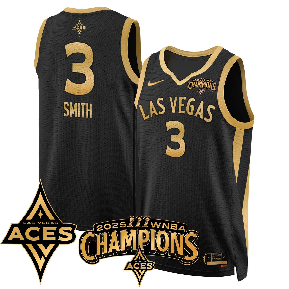 Las Vegas Aces 2025 WNBA Championship Jersey - Stitched