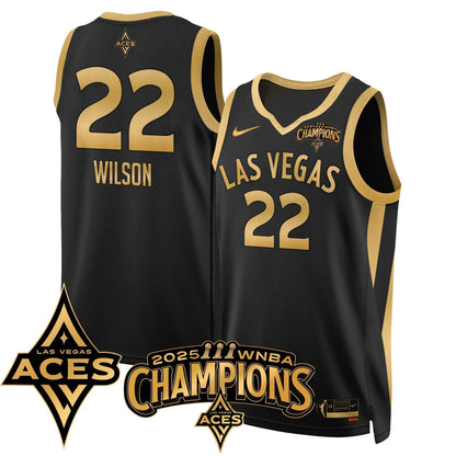 Las Vegas Aces 2025 WNBA Championship Jersey - Stitched