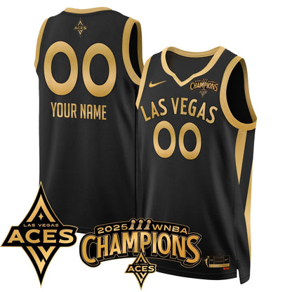 Las Vegas Aces 2025 WNBA Championship Custom Jersey - Stitched