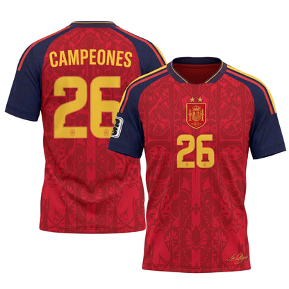 Spain 2026 Soccer Champions Vapor Jersey V2- Printed
