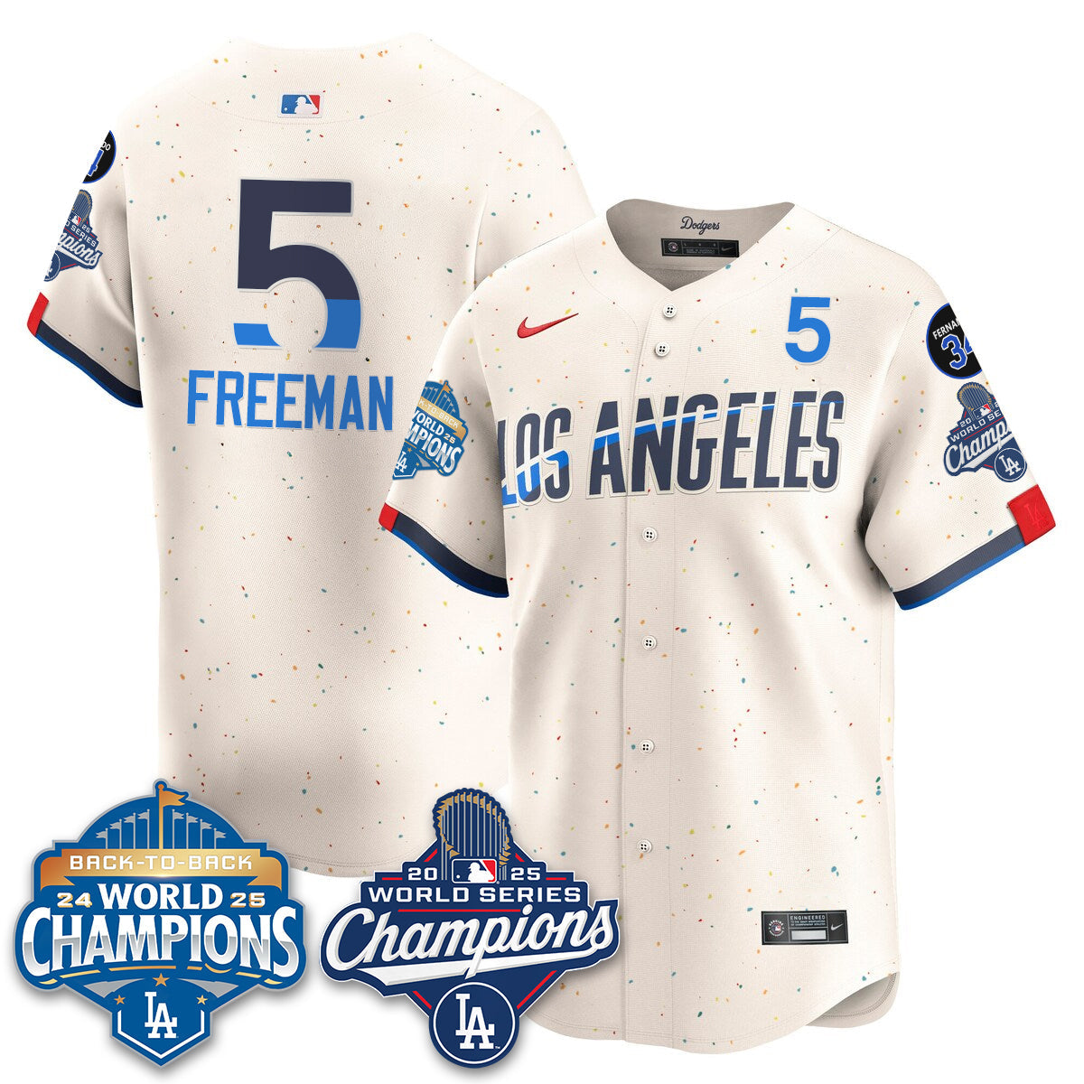 LAD 2025 World Series Champions Jersey - Stitched
