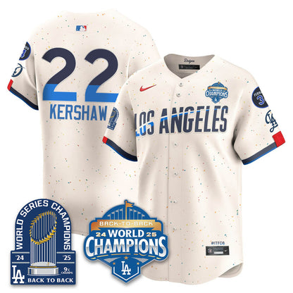 LAD 2025 World Series Champions Jersey - 9x Champs - Stitched