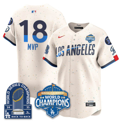 LAD 2025 World Series Champions Jersey - 9x Champs - Stitched