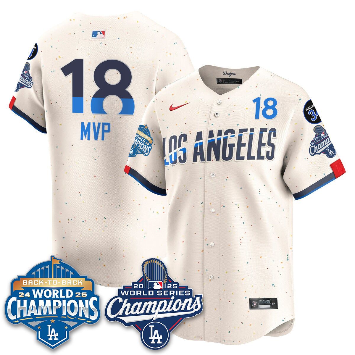 LAD 2025 World Series Champions Jersey - Stitched
