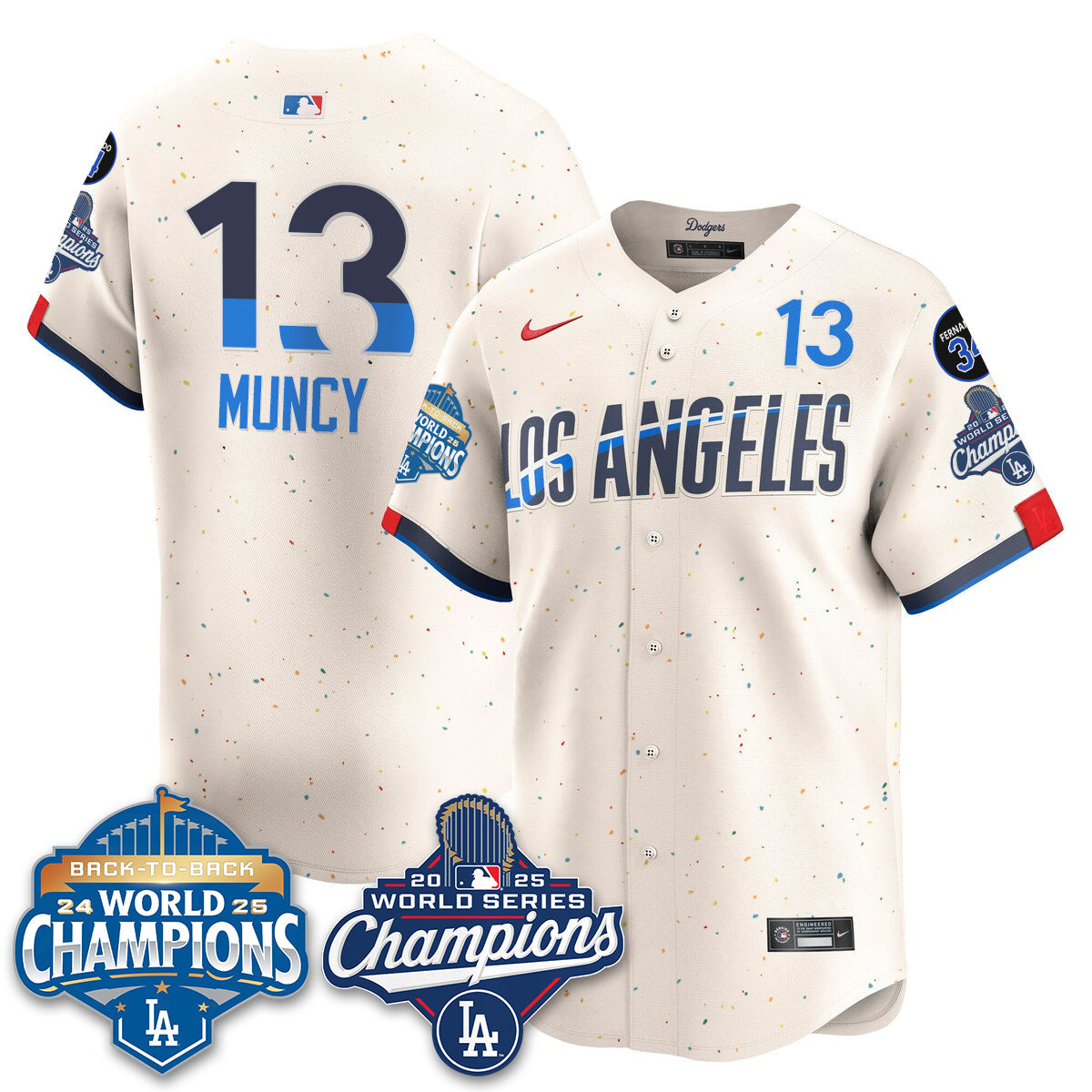 LAD 2025 World Series Champions Jersey - Stitched
