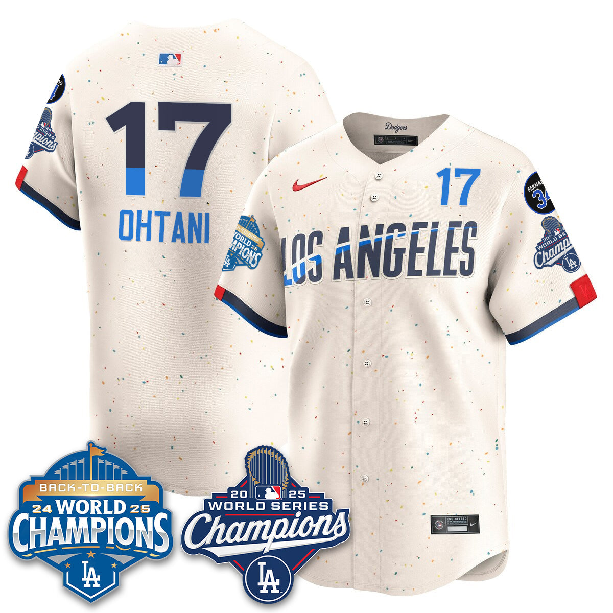 LAD 2025 World Series Champions Jersey - Stitched