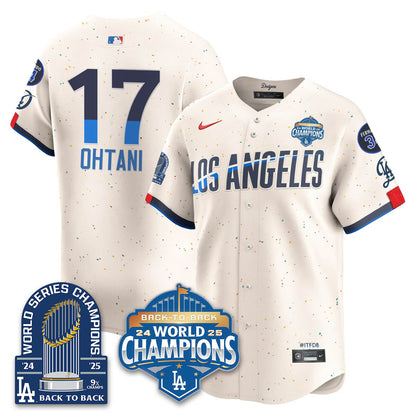 LAD 2025 World Series Champions Jersey - 9x Champs - Stitched
