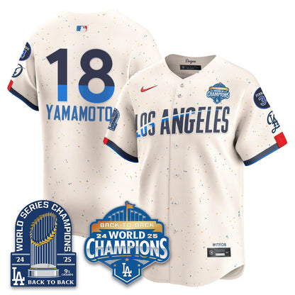 LAD 2025 World Series Champions Jersey - 9x Champs - Stitched