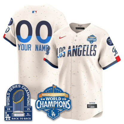 Custom LAD 2025 World Series Champions Jersey - 9x Champs - Stitched