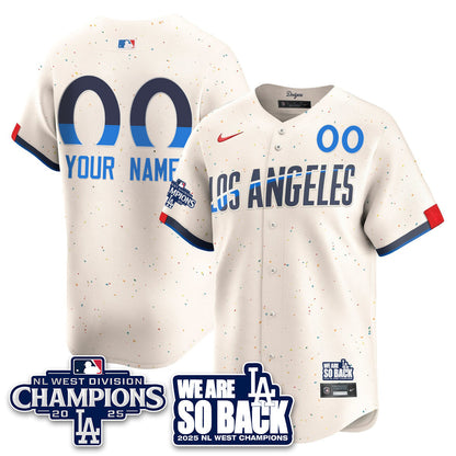 Custom LAD 2025 NL West Division Champions Jersey - Stitched