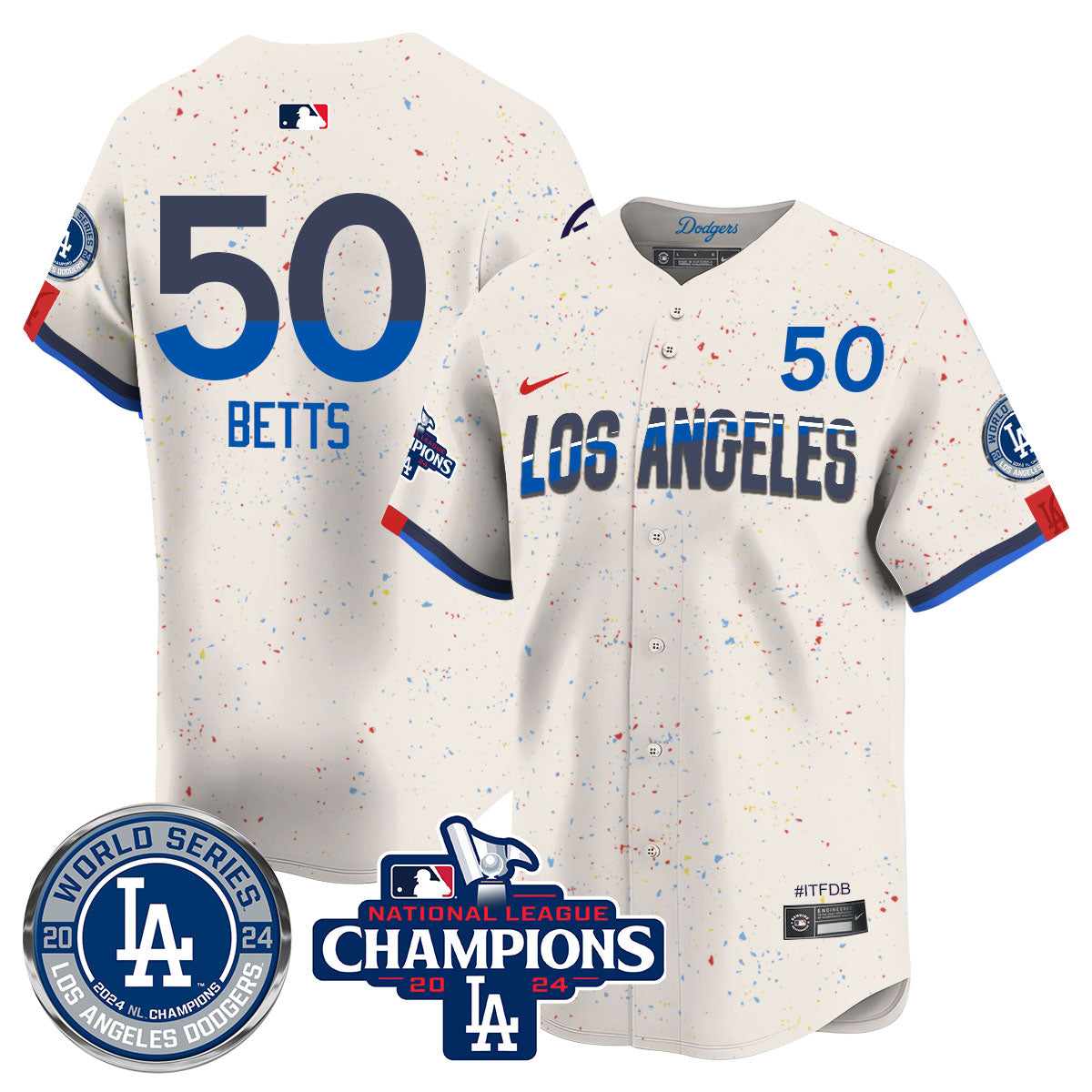 LAD World Series NL Champions Jersey - Stitched
