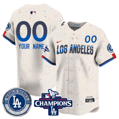 LAD World Series NL Champions Custom Jersey - Stitched