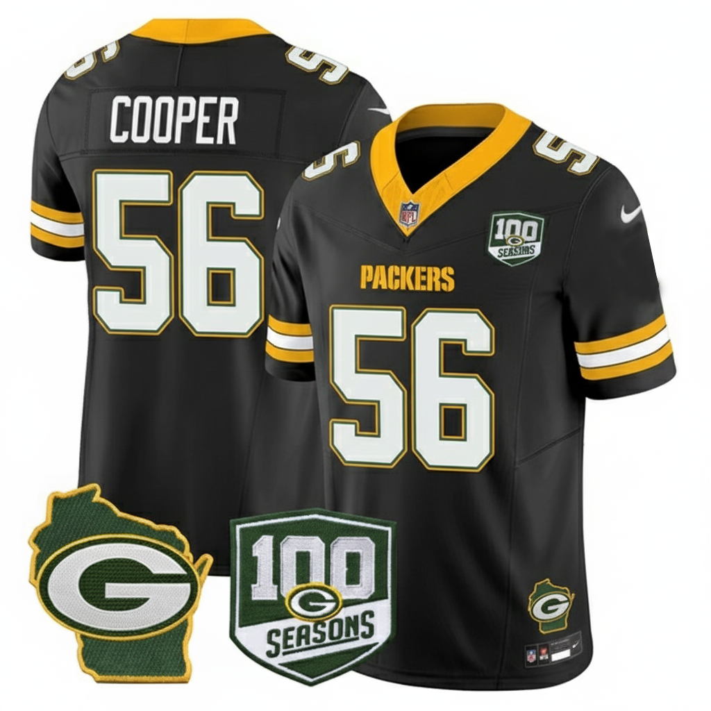 GB 100th Season & Home Patch Vapor Limited Jersey - Stitched
