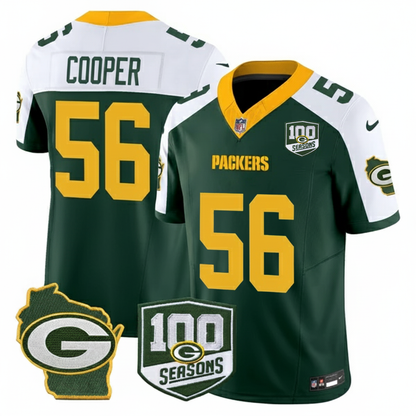 GB 100th Season & Home Patch Vapor Limited Jersey - Stitched