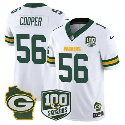 GB 100th Season & Home Patch Vapor Limited Jersey - Stitched