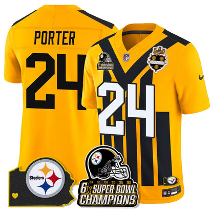 PIT 6-Time Champions Patch Vapor Limited Jersey - Stitched
