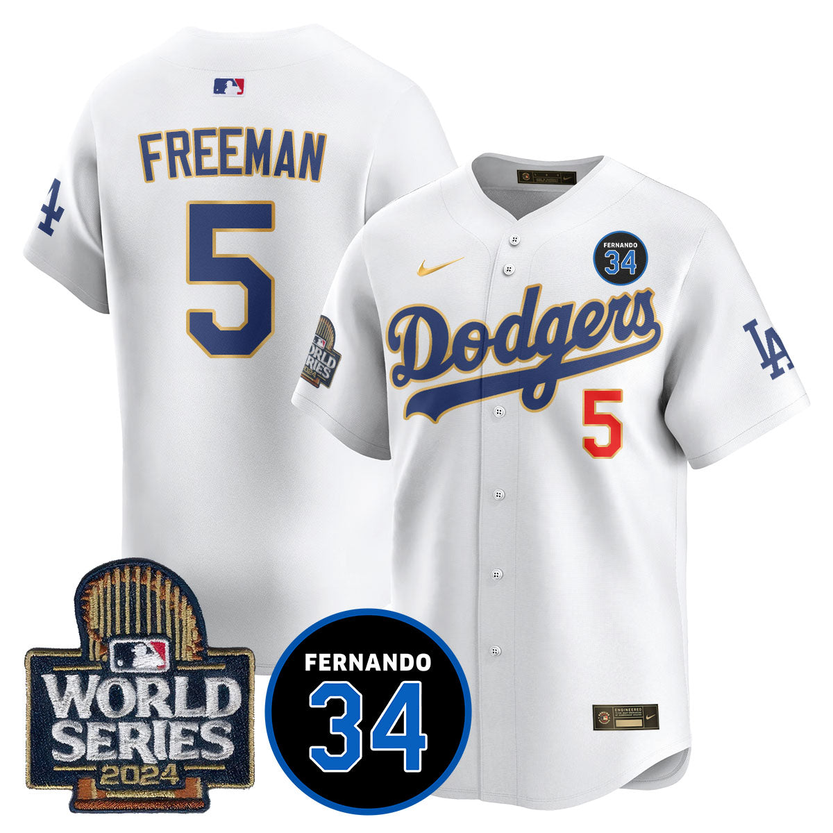 Dodgers Fernando Valenzuela Memorial Jersey - Stitched