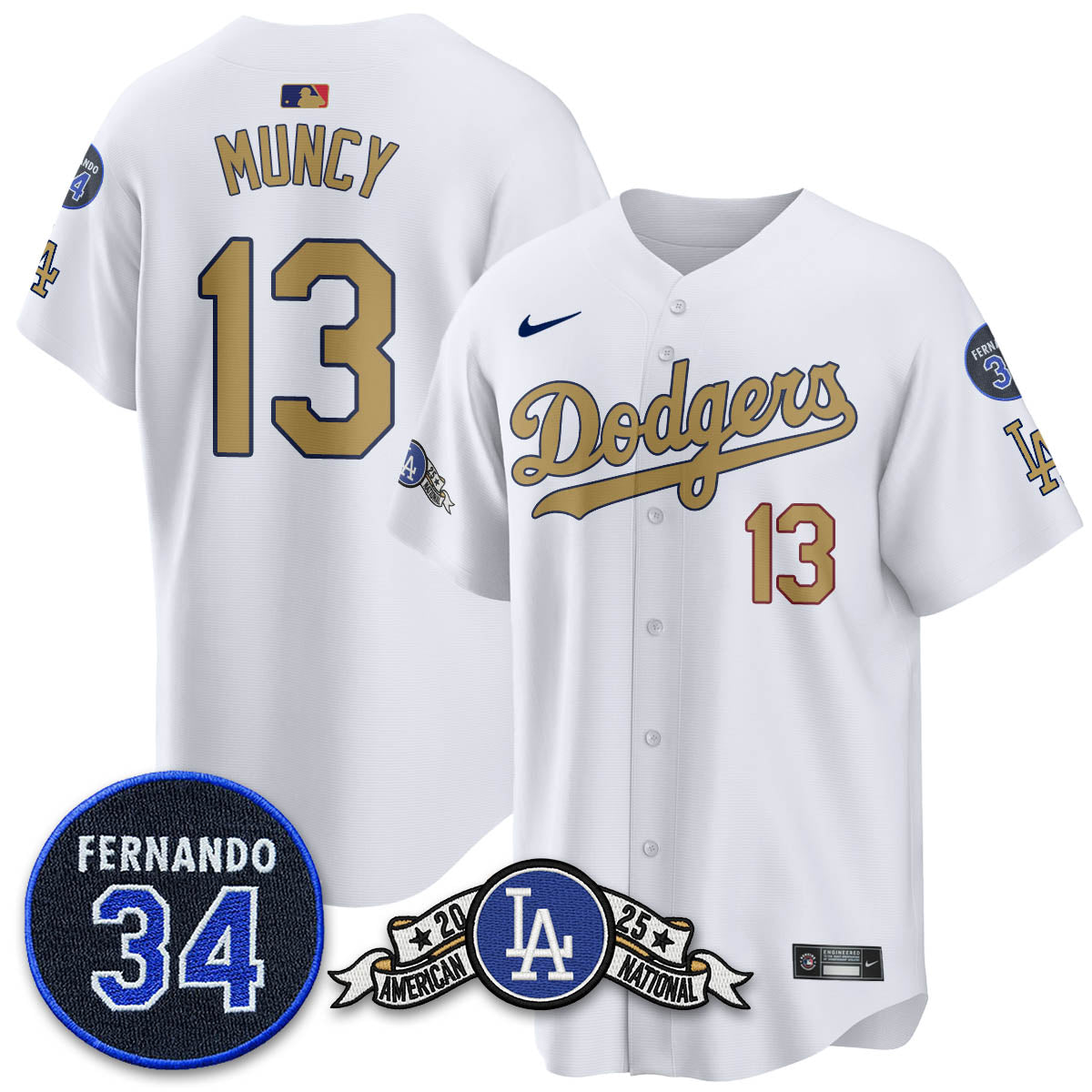 LAD 2025 National League Champions Jersey - Stitched