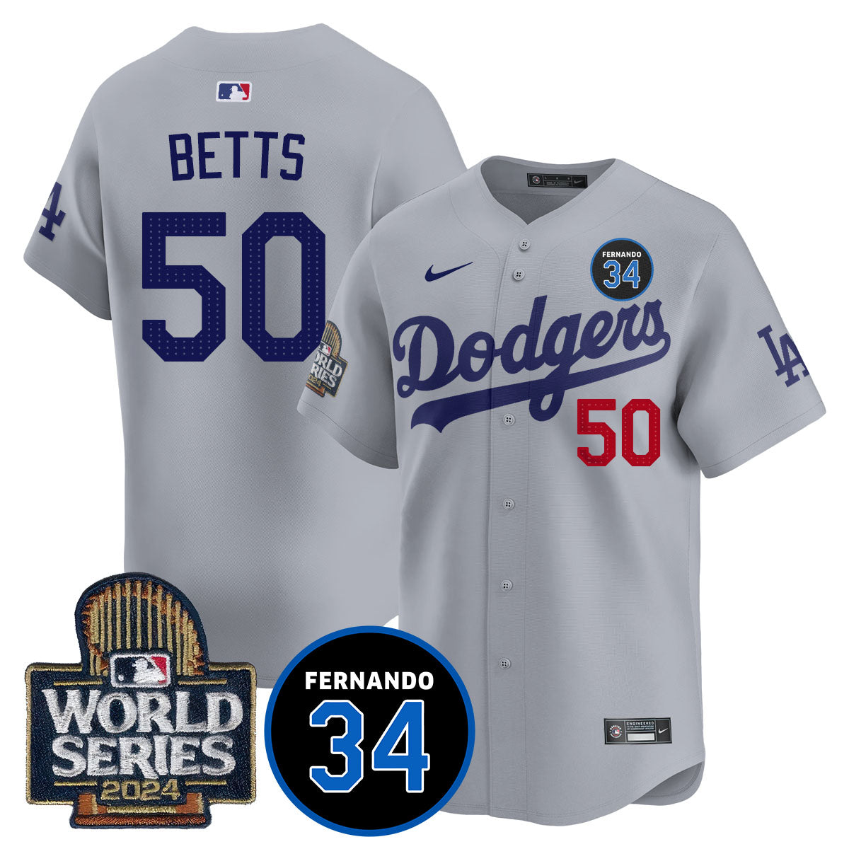 Dodgers Fernando Valenzuela Memorial Jersey - Stitched