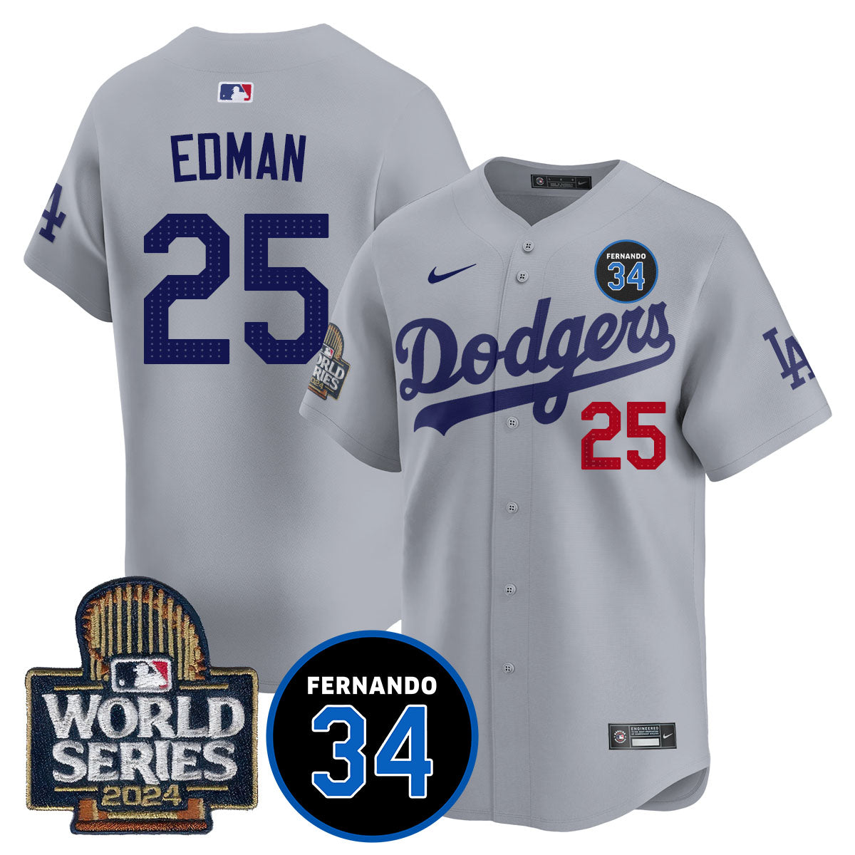 Dodgers Fernando Valenzuela Memorial Jersey - Stitched