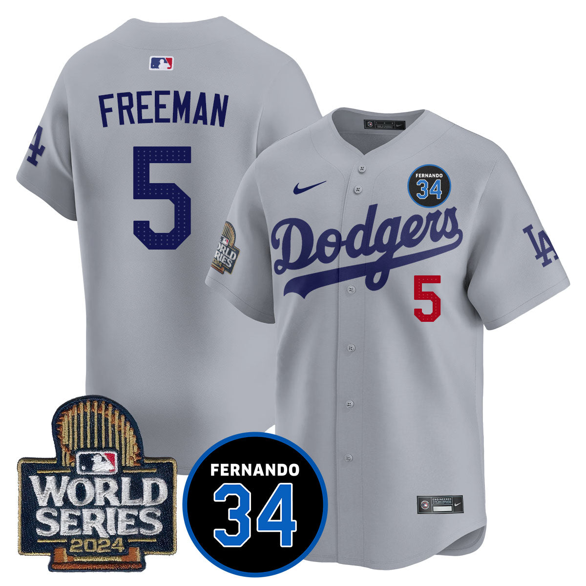 Dodgers Fernando Valenzuela Memorial Jersey - Stitched