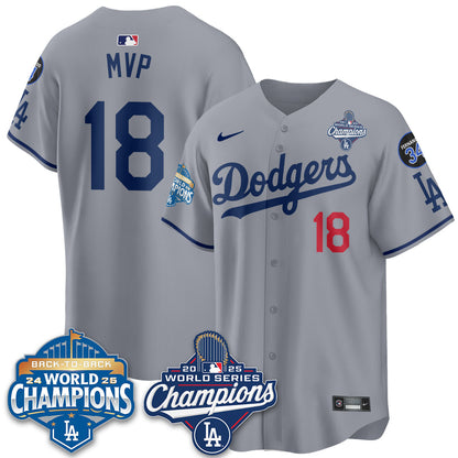 LAD 2025 World Series Champions Jersey - Stitched