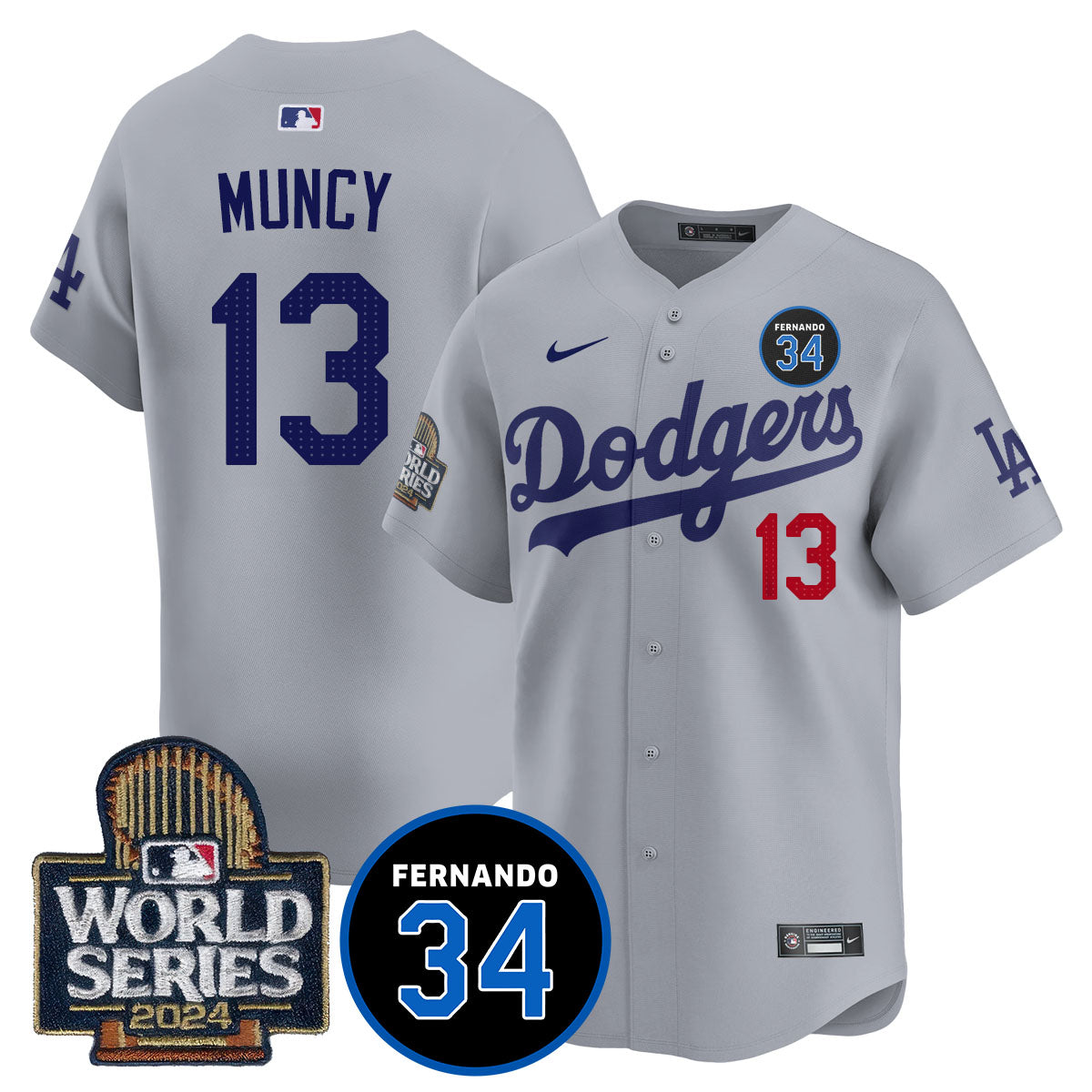Dodgers Fernando Valenzuela Memorial Jersey - Stitched