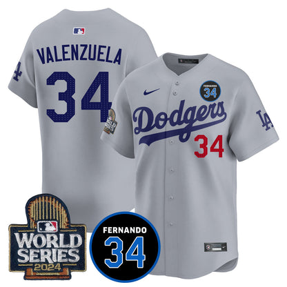 Dodgers Fernando Valenzuela Memorial Jersey - Stitched