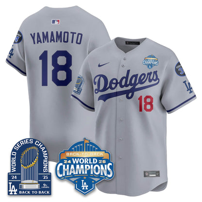 LAD 2025 World Series Champions Jersey - 9x Champs - Stitched