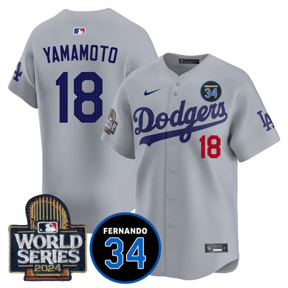 Dodgers Fernando Valenzuela Memorial Jersey - Stitched