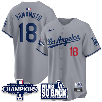 LAD 2025 NL West Division Champions Jersey - Stitched