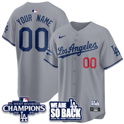 Custom LAD 2025 NL West Division Champions Jersey - Stitched