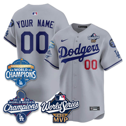 Yoshinobu Yamamoto LAD 2025 World Series MVP Custom Jersey - Stitched
