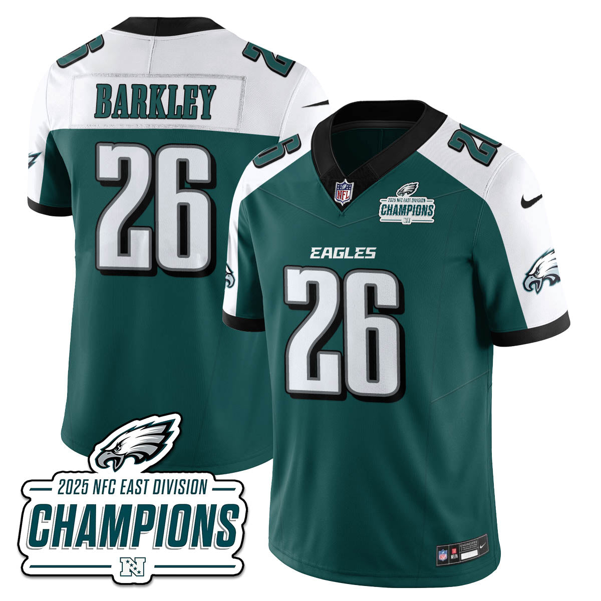 PHI NFC East Champions Vapor Limited Jersey - Stitched