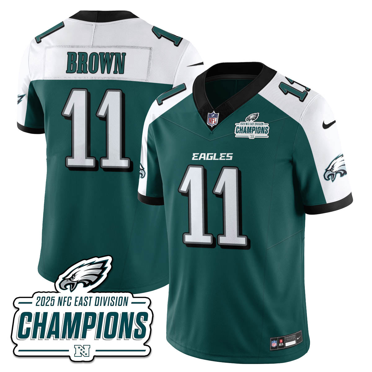 PHI NFC East Champions Vapor Limited Jersey - Stitched