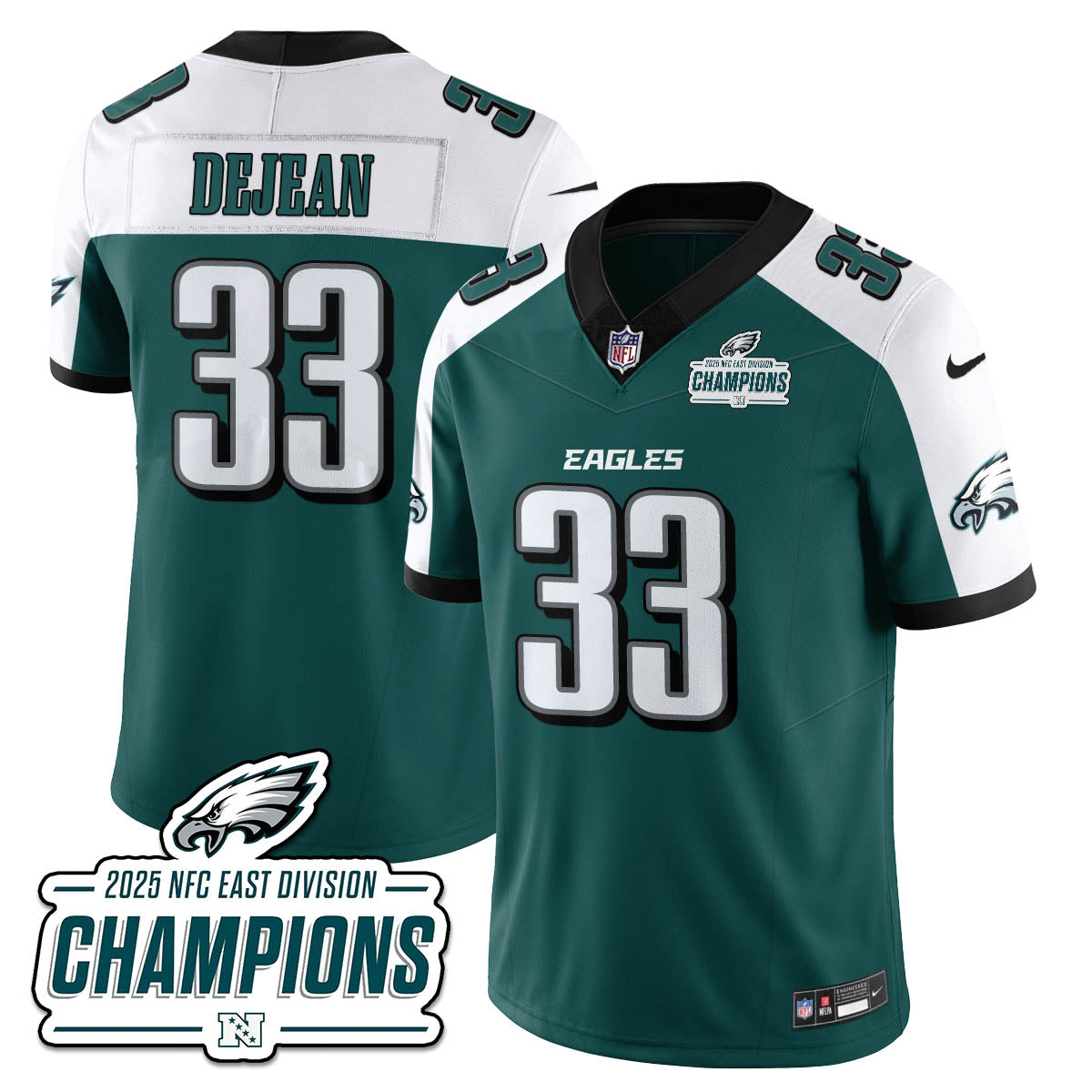 PHI NFC East Champions Vapor Limited Jersey - Stitched